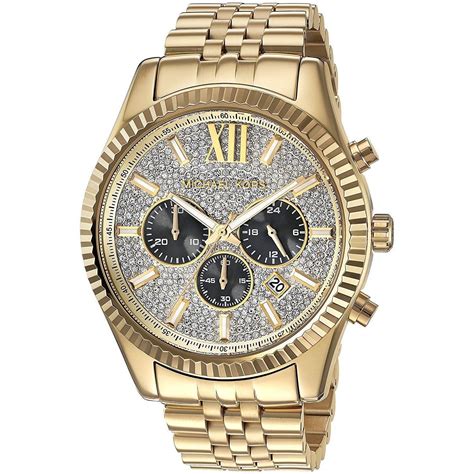 michael kors gold lexington watch diameter|oversized lexington two tone watch.